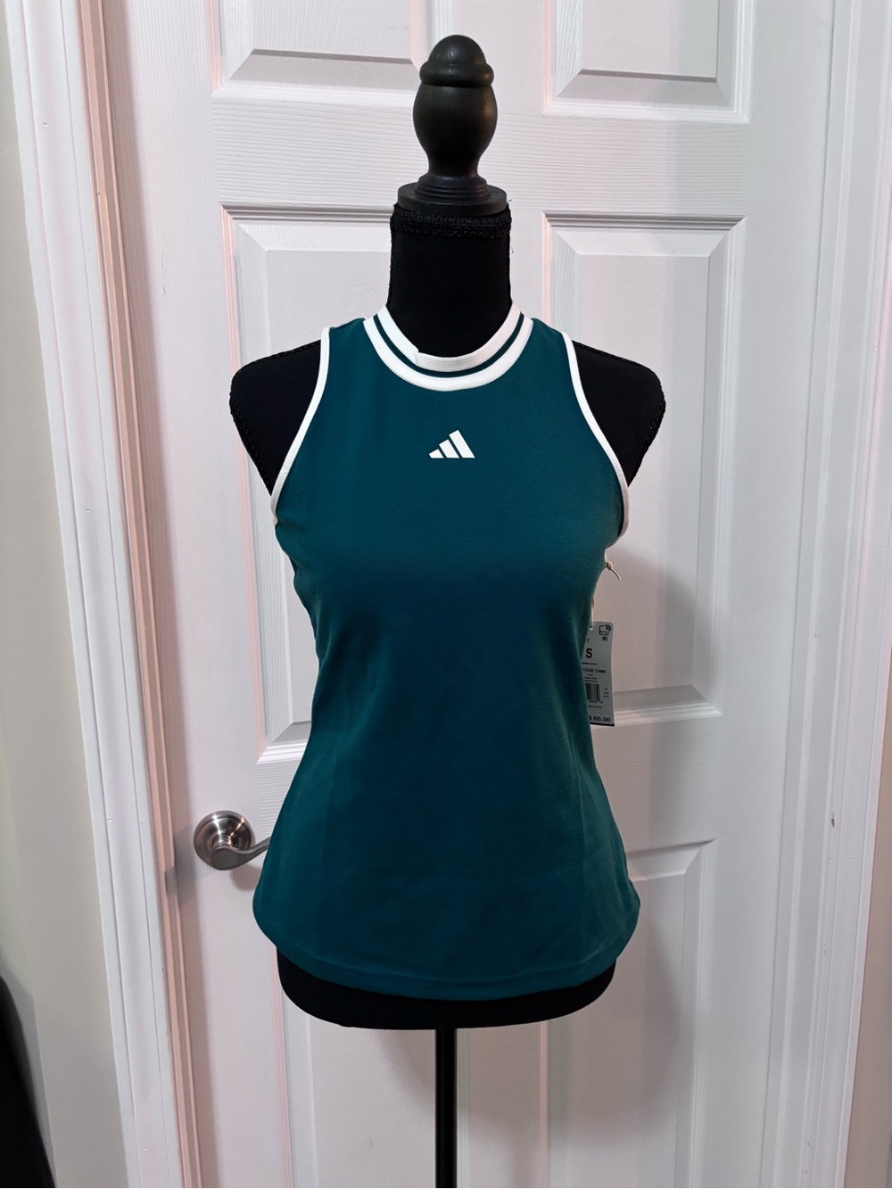 adidas Women’s Heritage Tennis Tank in Collegiate Green
